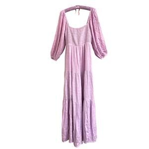 L Space Dakota Tiered Maxi Beach Dress Small NEW